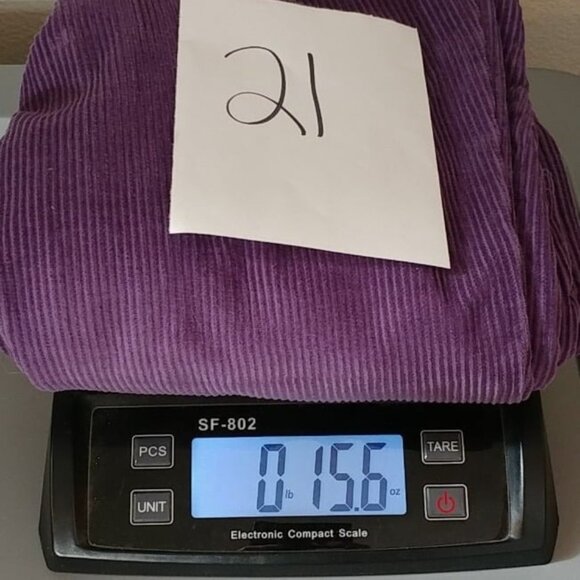 Pac Sun Women's Lavender Corduroys Button Fly Raw Hem Pants Size 12 - Picture 10 of 10